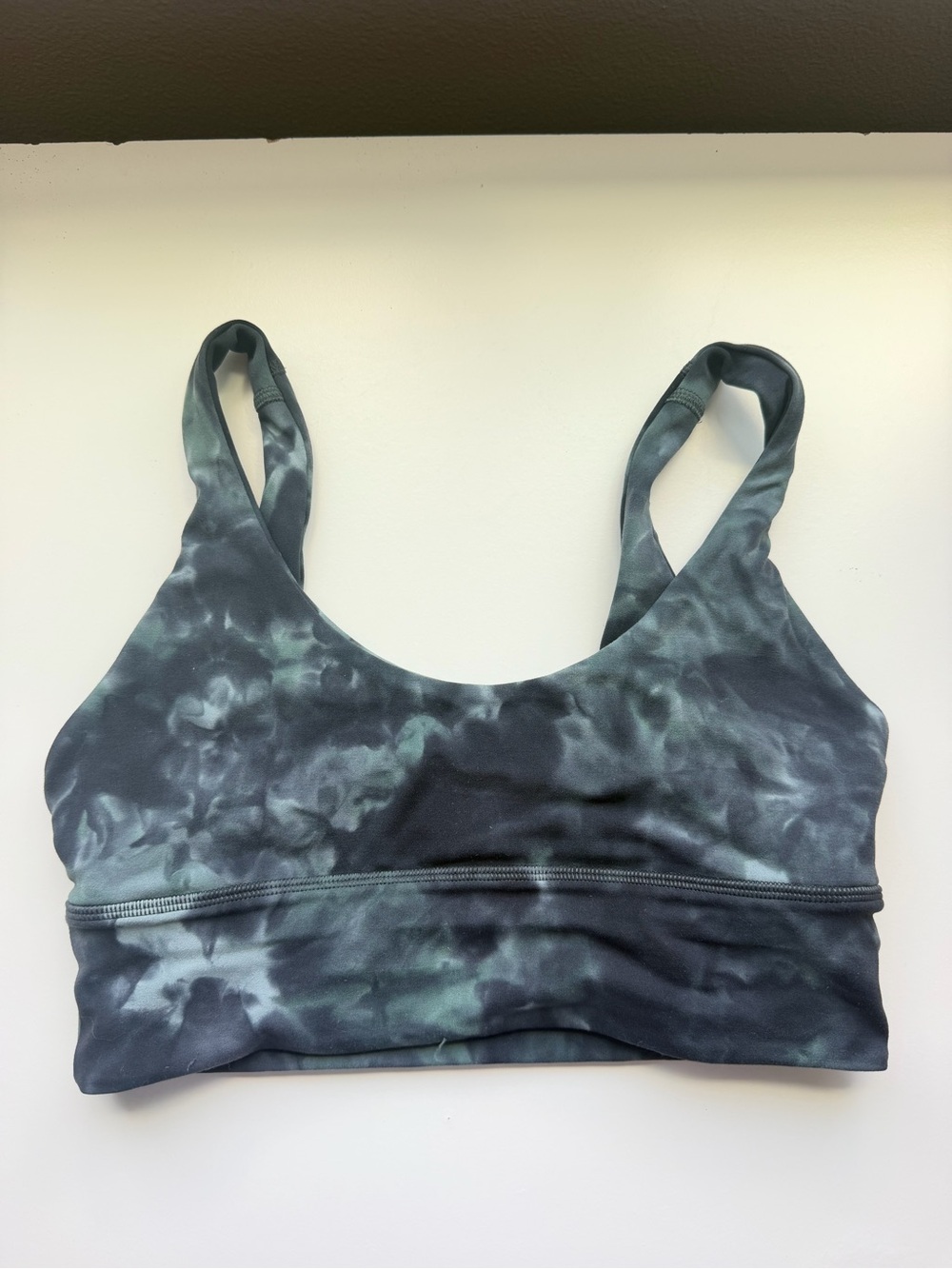 LULULEMON diamond dye silver blue tidewater teal align bra